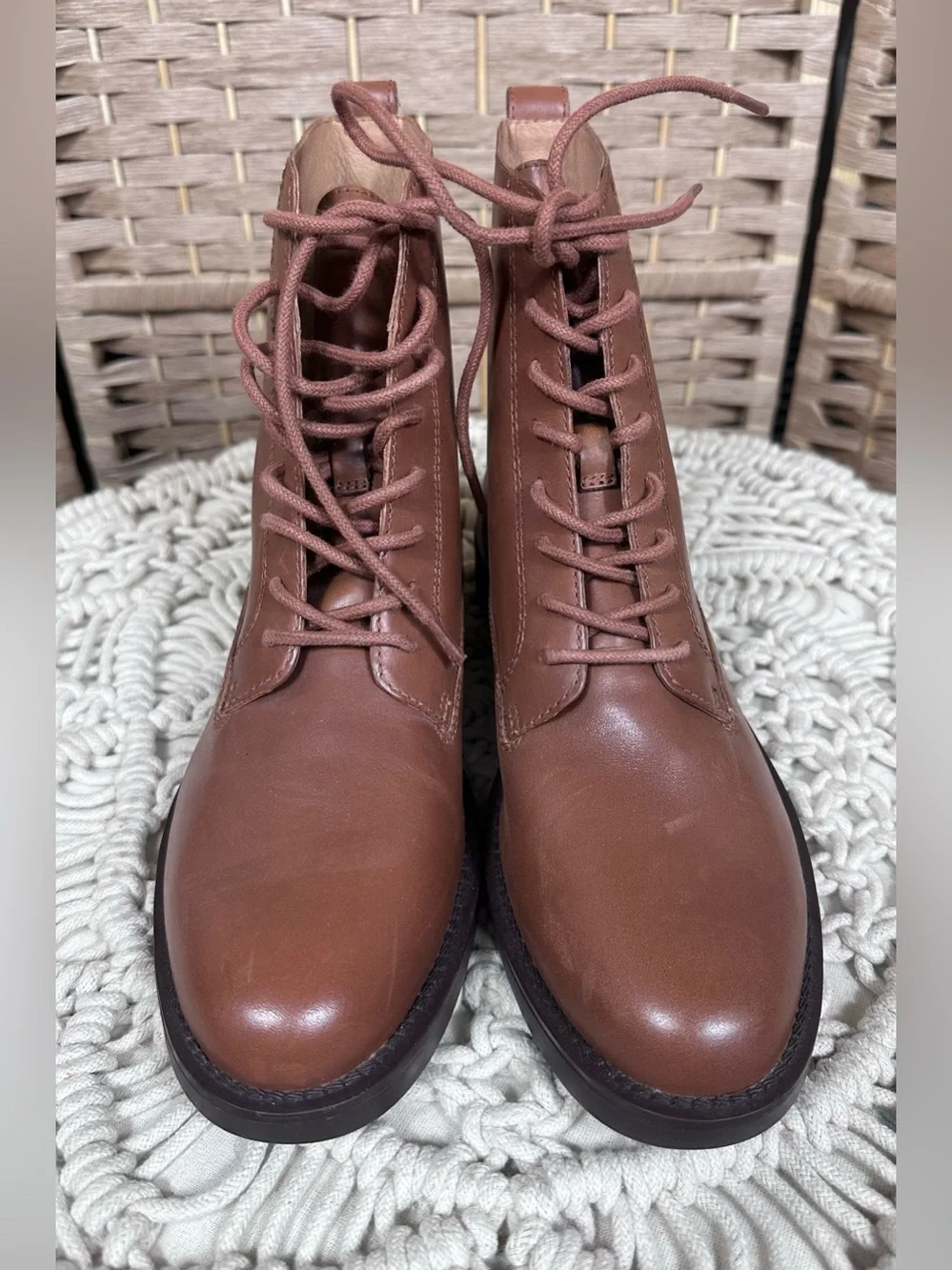 Madewell Evelyn Lace-Up Ankle Combat Boots - Size 8 - Picture 7 of 11